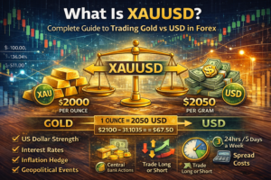 what is XAUUSD gold vs USD trading chart example