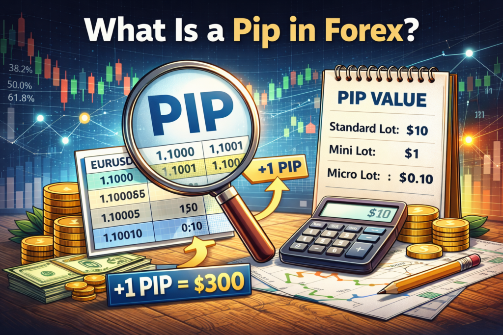 what is a pip in forex pip value calculation example chart