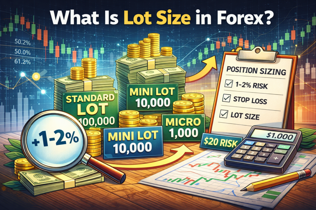 what is lot size in forex position sizing example chart