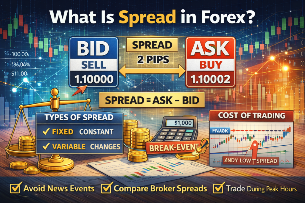 what is spread in forex bid ask example chart